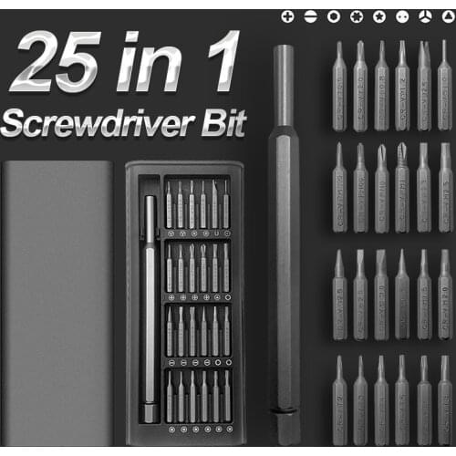 Screwdriver Kit 24 Precision Magnetic Bits DIY Dismountable Screw Driver Set Mini Tool Case For Smart Home PC Phone Repair