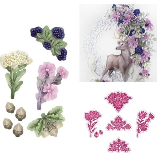 Woodland Wild Flowers Metal Cutting Die Scrapbook Embossed Paper Card Album Craft Template Cut Die Stencils New for 2021 Arrive