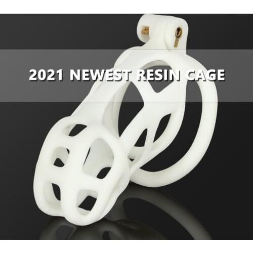 2021 NEWEST Male 3D Printing Cock Cage Penis Sleeve Plastic lockable Male Chastity Device Penis Rings Adult Games Sex Toys