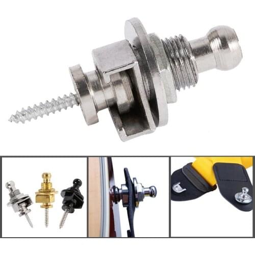 New Round Chrome Head Guitar Strap anti-slip Locks System Parts Electric Guitar Bass Accessories Musical instrument accessories