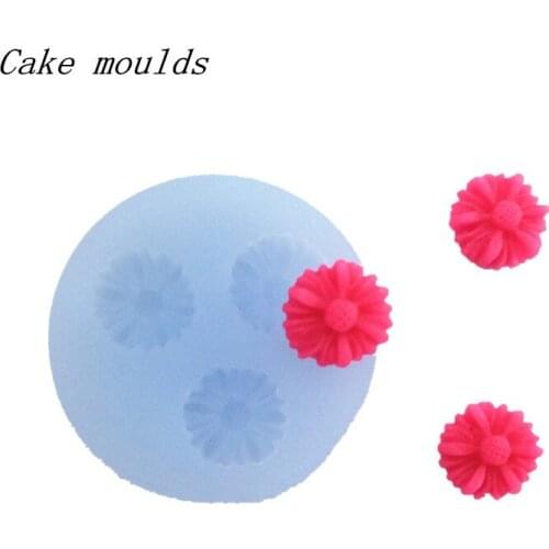 Wholesale Silicone mold K109 Mini Daisy shape clay mold Fondant cake mold Free shipping