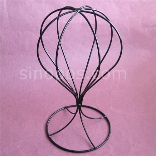 Hat Display Stand 30cm, heavy duty steel wire cap desktop holder head form metal rack bracket headwear wig wraps helmet hanger
