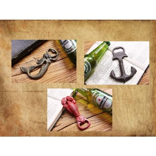 Wrought iron lobster corkscrew, cast iron anchor corkscrew, beer screwdriver, izakaya, creative metal gift ornaments