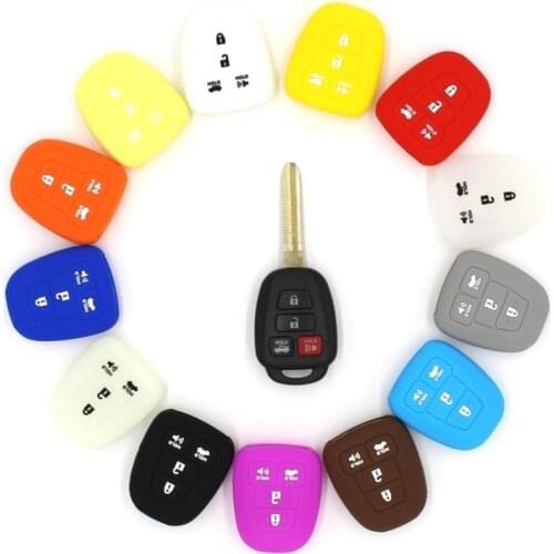 Silicone Rubber Car Key Cover Case for Toyota Corolla Camry 2014 2015 Remote Key