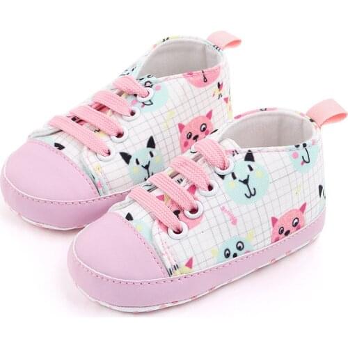 TELOTUNY Children shoes Baby Boots Infant Newborn Girls Boys Canvas Print Lace Up Toddlers Shoes First Walkers Shoes Booties