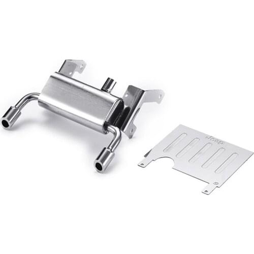 Stainless Steel Double Outlet Fuel Tank Exhaust Pipe for AXIAL SCX10 III Wrangler RC Car Upgrade Part