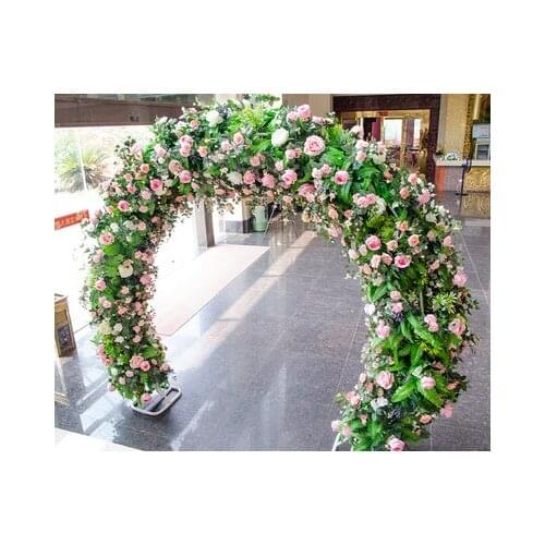 Top quality wedding Centerpiece Metal flower Arch Door roses Flower Stand For Wedding Decor flower backdrop