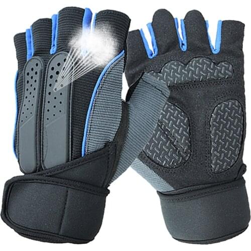 High Quality Fitness Weightlifting Gloves Hand Pads Non-slip With Wrist Exercise Training Gym Gloves For Men And Women Dumbbells