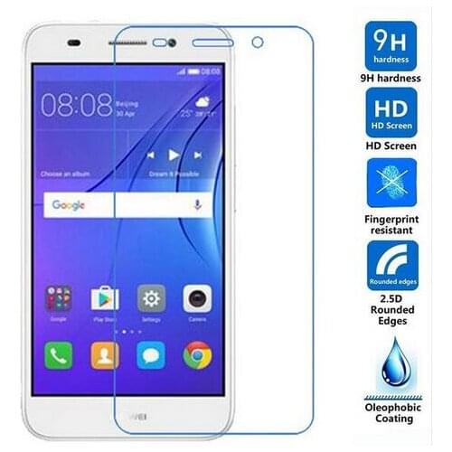 For Huawei Y3 2017 Tempered Glass Original On Protective Film Safety Front LCD Screen Protector For CRO-L02 CRO-L03 CRO-L22