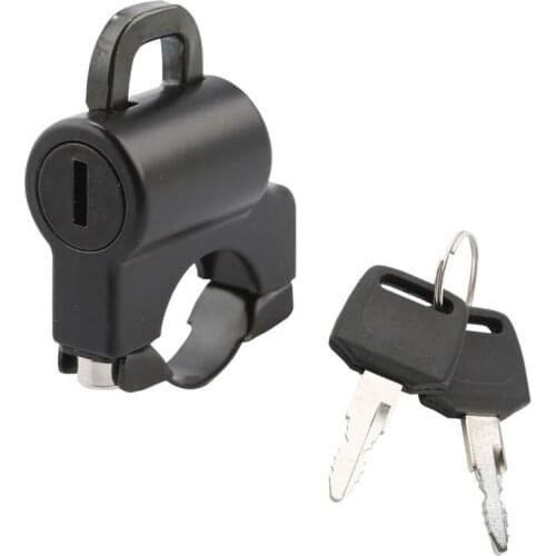 Motorcycle Motorbike Helmet Lock With 2 Keys Fits Universal 25mm Handlebar Two Colors