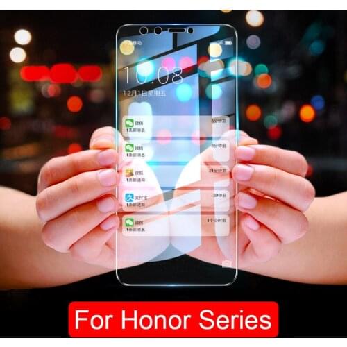 Protective Glass For Honor 9 8 10 Lite V20 Glass On For Huawei Honor 8X Max Note 10 8C 7A 7X Screen Protector Tempered Glass
