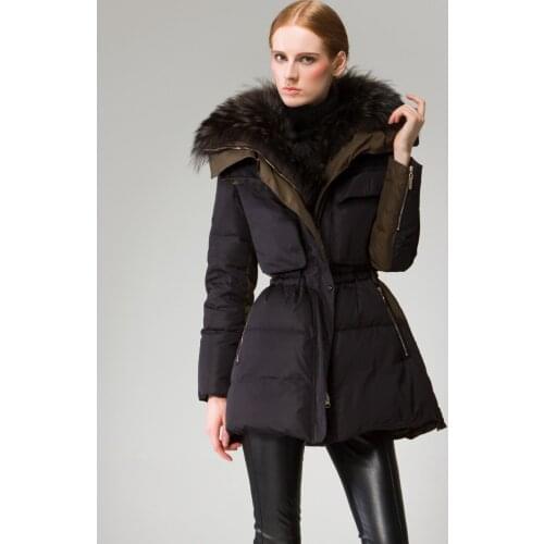 2021 Winter Down Jacket women down coat 90% For Wome female down coat high quality luxury raccoon large fur collar slim
