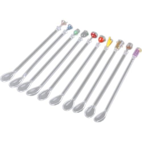 Cocktail Stirring Soup Spoon Bootle Cup Acrylic Mixer Bar Puddler Swizzle STICK STICKS 10Pcs