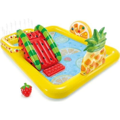 244x191x91cm Fruit Slide Inflatable Ocean Childrens Play Center Outdoor Cute Backyard Kiddie Pool And Game Set Marine Ball Pool
