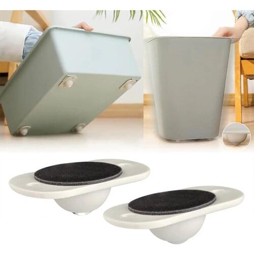 Paste Type Universal Pulley 4Pcs Adhesive Pulley Storage Box Pulley Can Self-adhesive Pulley Home No Noise No Scratches Box