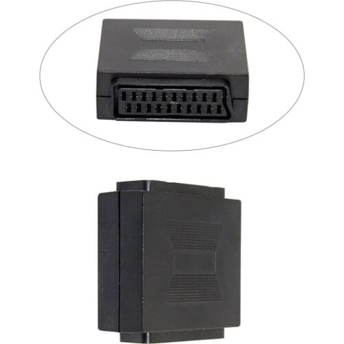 Scart adapter 21 pin SCART Coupler Adapter Female to Female F/F Sockets Connector
