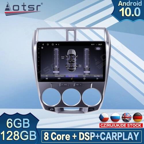Aotsr 6GB 128GB Car Multimedia Player For Honda City 2006 - 2013 GPS Navigation Android Radio Tape Recorder DVD Player Head Unit