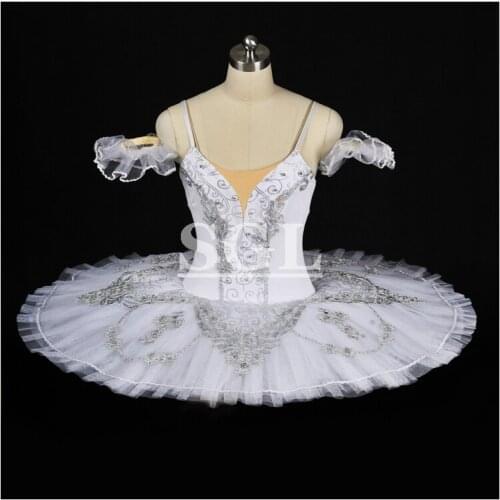 Free Shipping Swan White Ballet Tutu For Performance Or Competition Girls Snow Flake In Nutcracker Offer Custom Service AT1046