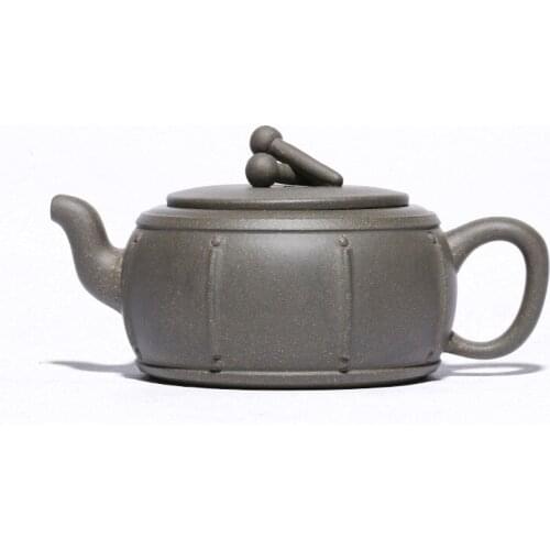 Zisha Teapot Yixing Handmade Pot Kung-fu Teaware Purple Clay Drinkware For Puer Original Ore Blue Mud Line Rhyme Pot
