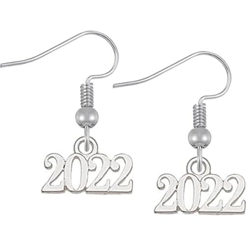 DOUBLE NOSE Cheap Simple Custom Design Dropshipping 2022 Years Sign Number Charms Hook Ear Rings Jewelry