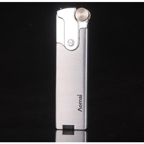 Gas Lighter Creative Modern Minimalist Style Straight Into Windproof Butane Smoking Lighter for Cigar Cigarette Candle Gadgets