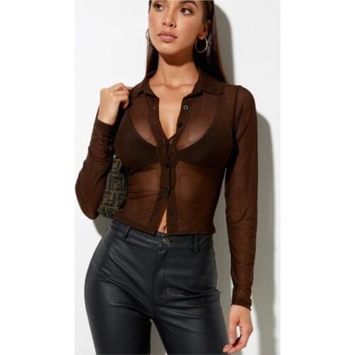 JOLOUN Women's Transparent Shirts