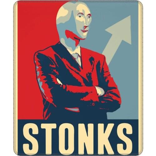 Stonks Wall Street Bets Mouse Pad Wallstreetbets GME WSB Stock Trader with Locking Edge Mouse Mats Rubber Office Home Deco Mat