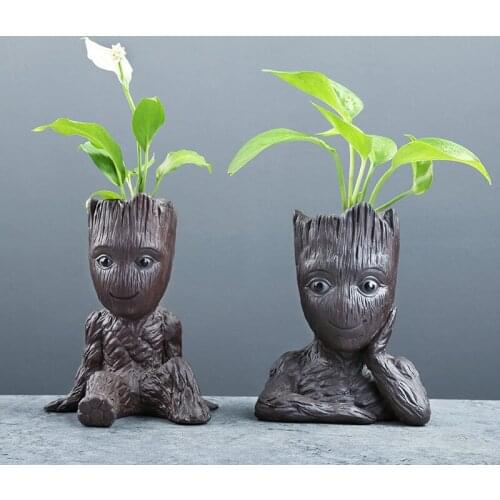Creative Cartoon Flowerpot Home Desktop Decoration Ornaments Garden Decoration Flowerpot Gardening Potted Vase Office Decoration