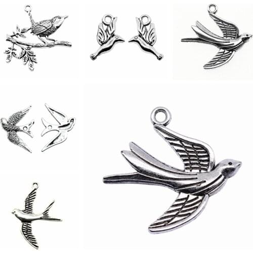 Tristana Flying Bird Swallows Charms designer charms for jewelry making diy jewelry kit accessories