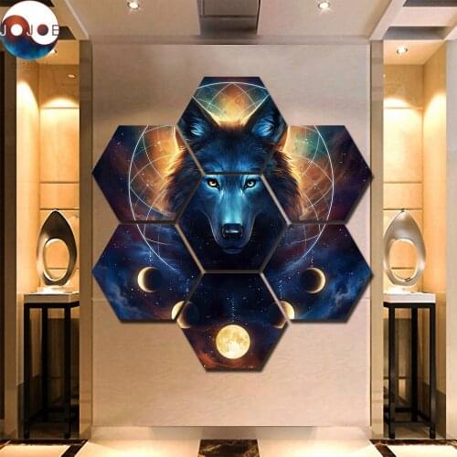 Dream Catcher by JoJoes Art 7 Pieces Wolf Werewolf Canvas Prints Painting Wall Art Modular Picture Modern Decorative Paintings
