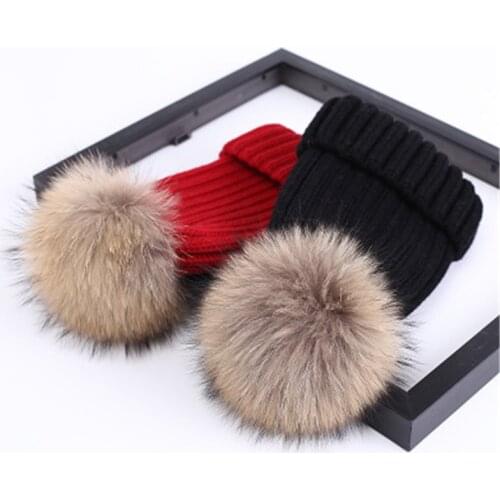 Newborn Cute Boys Girls Winter Mommy Baby Parent-Child Keep Warm Cap Kids adult Beanie Cotton Knitted Wool Hemming Caps
