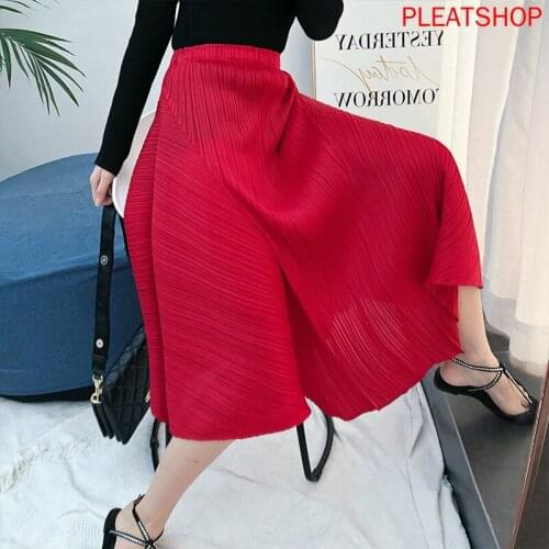 Miyake Pleated Skirt 2020 Spring Summer New Products-Style Elegant Slimming Large Size Loose-Fit Skirt pleats skirts free shippi