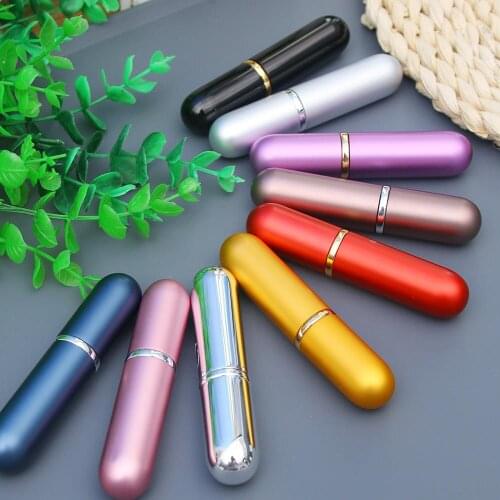 5ML Travel Aluminum Refillable Perfume Bottle Spray Empty Cosmetic Containers