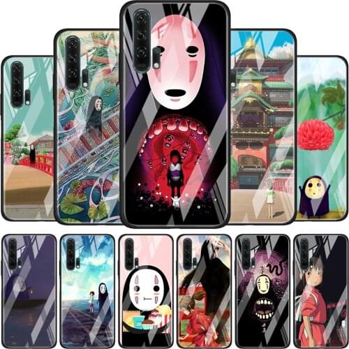 Spirited Away No Face Man Soft Tempered Glass Cover For Honor 30 20 10 9X 8X Lite Pro Plus Phone Case Coque Shell