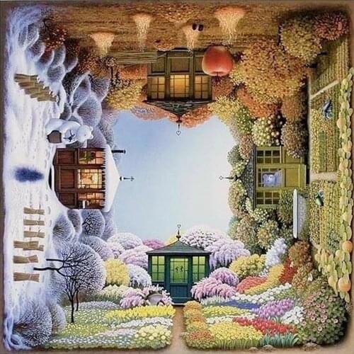 A2611 11CT/14CT/18CT/25CT/28CT Oil tea patterns Counted Cross Stitch DIY Cross Stitch Kits Embroidery Needlework Sets