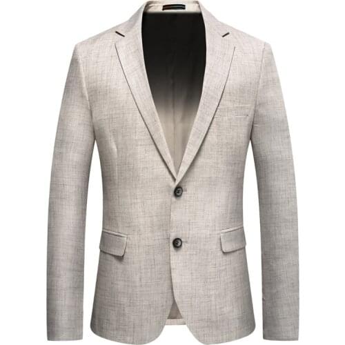 2020 New Fashion Men Slim Spring Suit Blazer Formal Business Male Suit Jacket Two Button Lapel Casual Long Sleeve Pockets Top