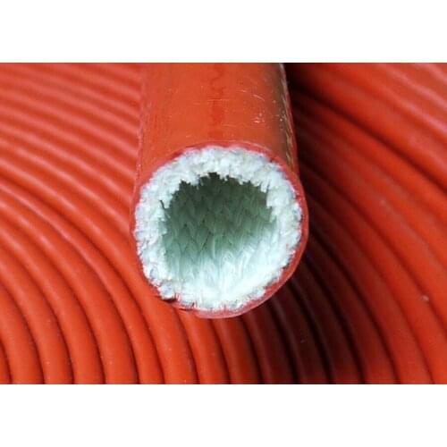 Fibreglass Fire Sleeving 4 - 130 mm Silicone Protective Heat Shield Sleeve Red