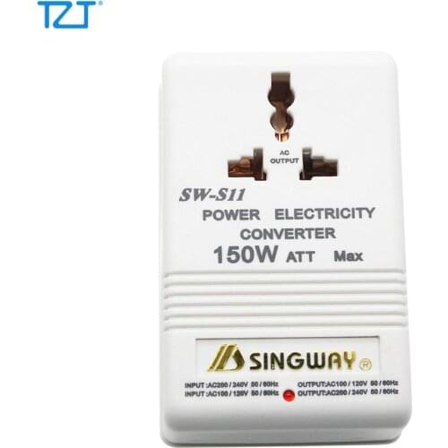 TZT 110V 120V to 220V 240V Step Up or Step Down Voltage Converter 70W/100W/150W Transformer Travel US Plug
