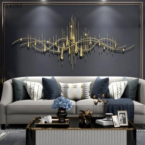Nordic Light Luxury Wall Decorations Living Room Metal Modern Ornaments Bedroom Decorations Sofa Background Wall Pendants