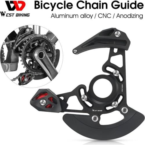 WEST BIKING Bicycle Chain Guide For Mountain MTB Bike 32T-38T Single Disc 1X System ISCG05 BB Mount Bicycle Chain Protector