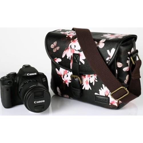 Woman Photo Cover Shoulder Camera Case Bag Pouch For Canon Nikon SONY Panasonic Pentax Olympus Fujifilm Instax MINI Flowers