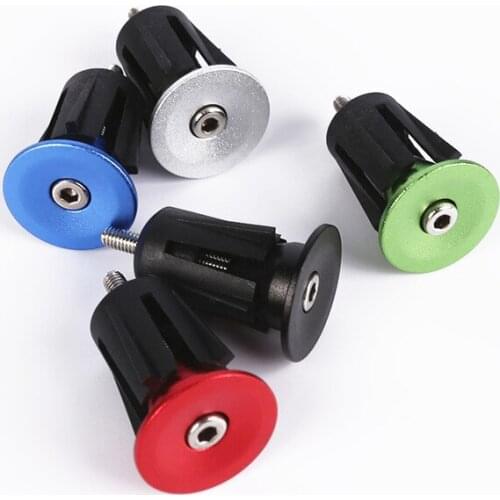 1 Pair Bike Grips Handlebar Cap Aluminum Alloy Cycling Handle Bar End Plugs Bicycle Parts Mountain Bike Accessories MTB Grips