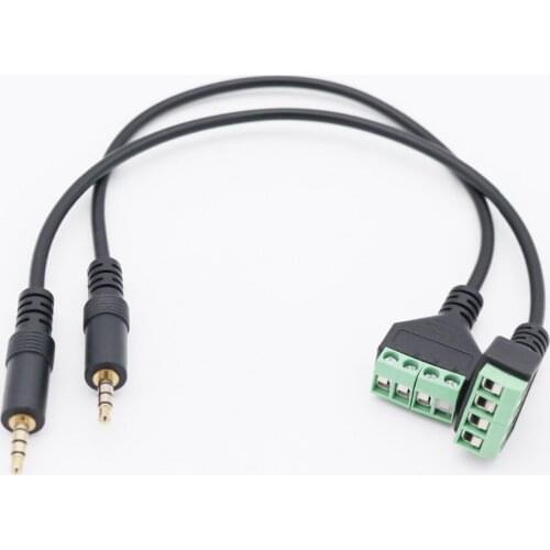 10pcs 3.5mm 1/8" Stereo TRRS Male 4 Pole To 4 Pin AV Screw Video Shield Balun Terminal Plug Connector Solderless Adapter Cable