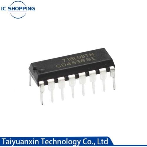 10PCS CD4538BE DIP HEF4538BP HEF4538 CD4538BD CD14538BE DIP16 CD4538 CD4538BCN MC14538BCP DIP-16 MC14538 IC New