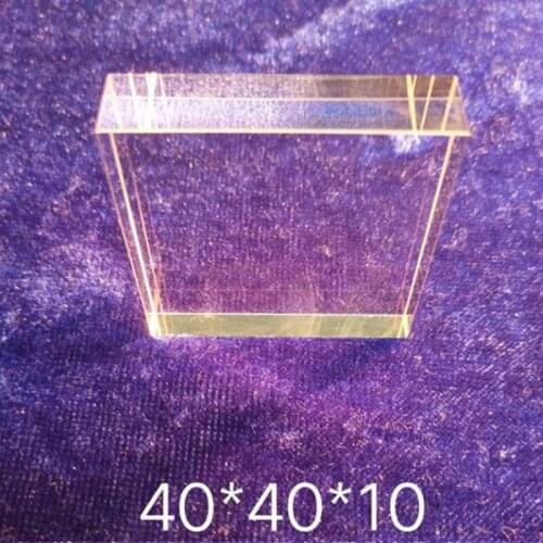 40*40*10 MM photon hair removal instrument light guide crystal, E light hair removal beauty instrument light guide crystal
