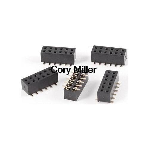 5pcs 2mm Pitch Dual Row 12Pins PCB Mounting SMT Female Header Connector