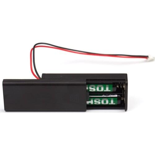 Battery Box 2 Section AAA for Microbit Battery Case with Cover Switch with Terminal