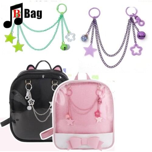 Ita Bag Chain Accessories decoration candy colors stars Bells adjustable DIY bag chain Hanging chain itabag the anime bag trend