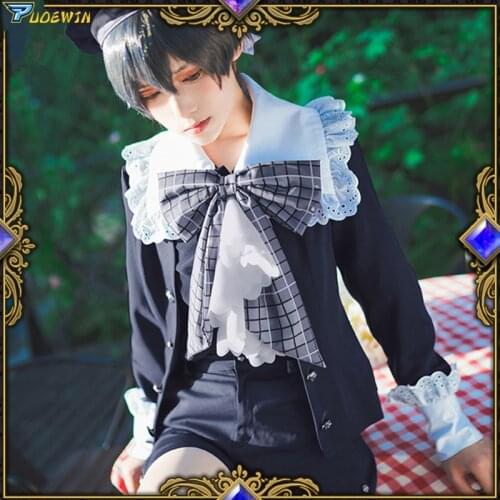 Black Butler Ciel Phantomhive Twins Childhood Cosplay Cotume Kuroshitsuji Party Cosplay