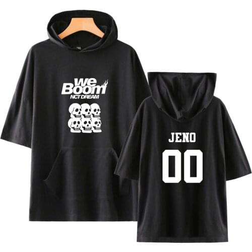Kawaii NCT DREAM Soul Album We Boom 2D short-sleeved Hoodie Women Men Summer Hip Hop Y2K New Kpop Fashion Trend Short Sleeve